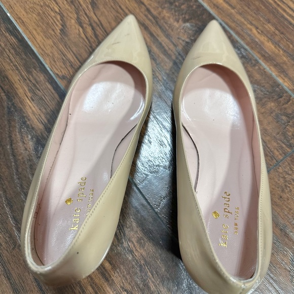 Kate spade patent leather pointed nude block heels - Picture 3 of 8